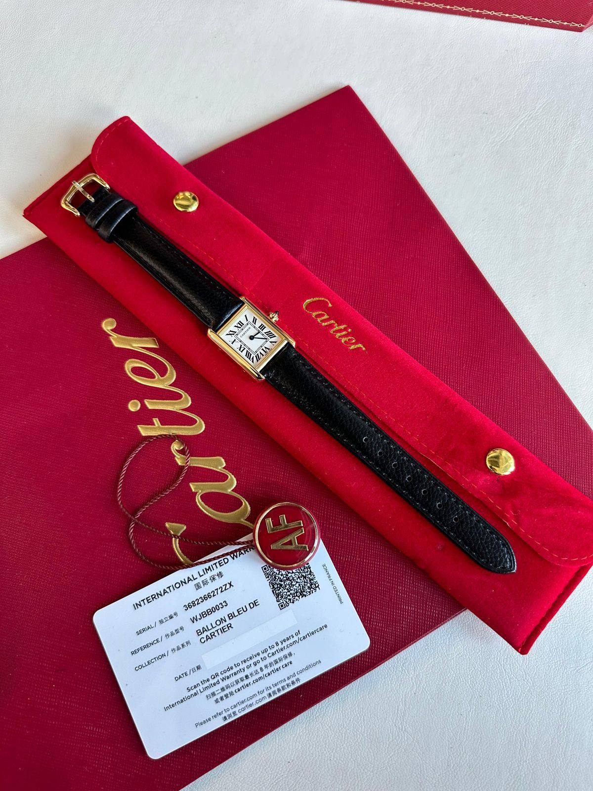 CARTIER TANK LOUIS CUIR