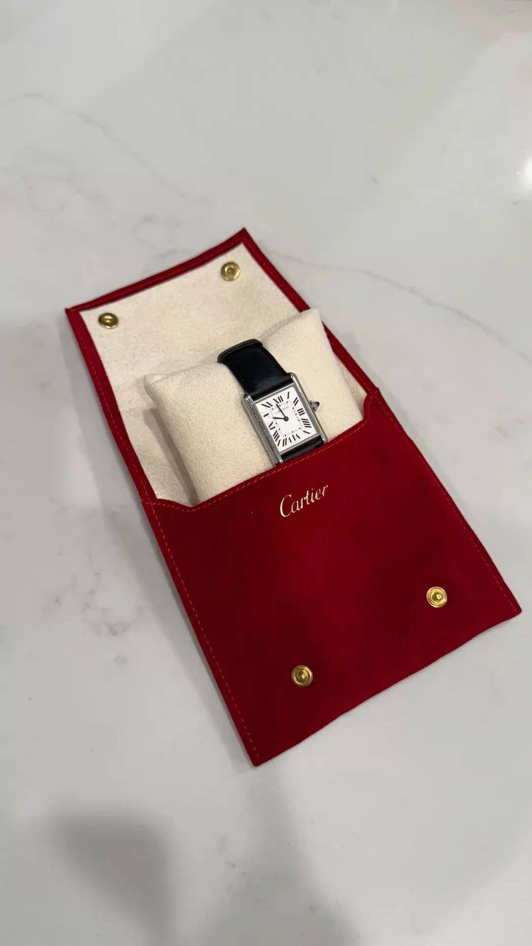 CARTIER TANK LOUIS CUIR