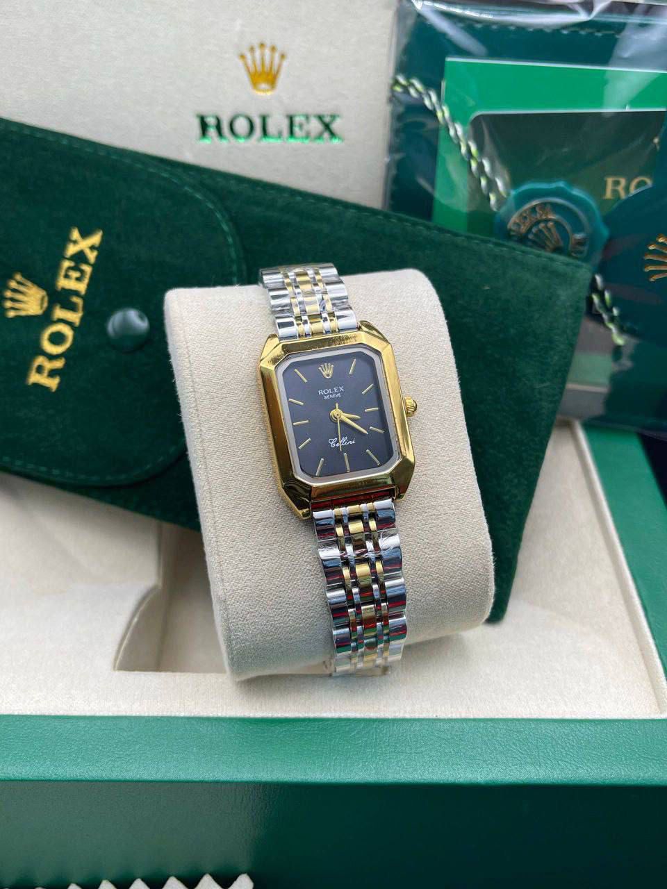 Rolex Femme de luxe Recta Gold Argenté